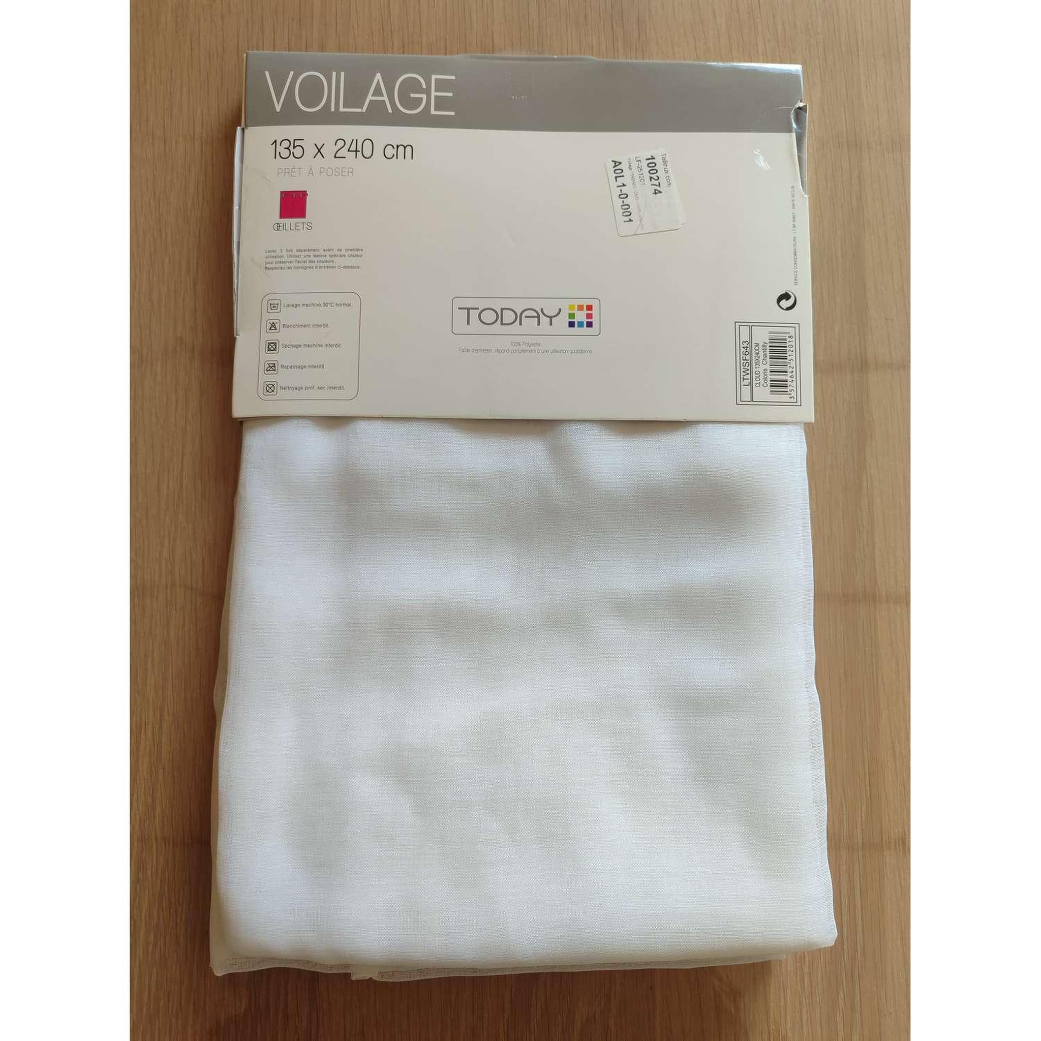 Voir la diapositive 2 : Today Voilage cloud - 135 x 240 cm - blanc