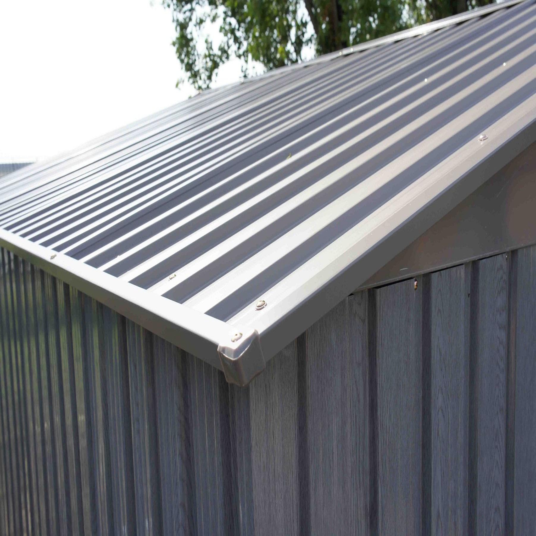 Voir la diapositive 5 : CHALET&JARDIN Abri de jardin métal - Imitation bois - 2,12m² - OUSE