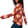 Voir la diapositive 2 : SUPERDRY Chemise Orange/ à Motifs Femme Superdry 70s Print