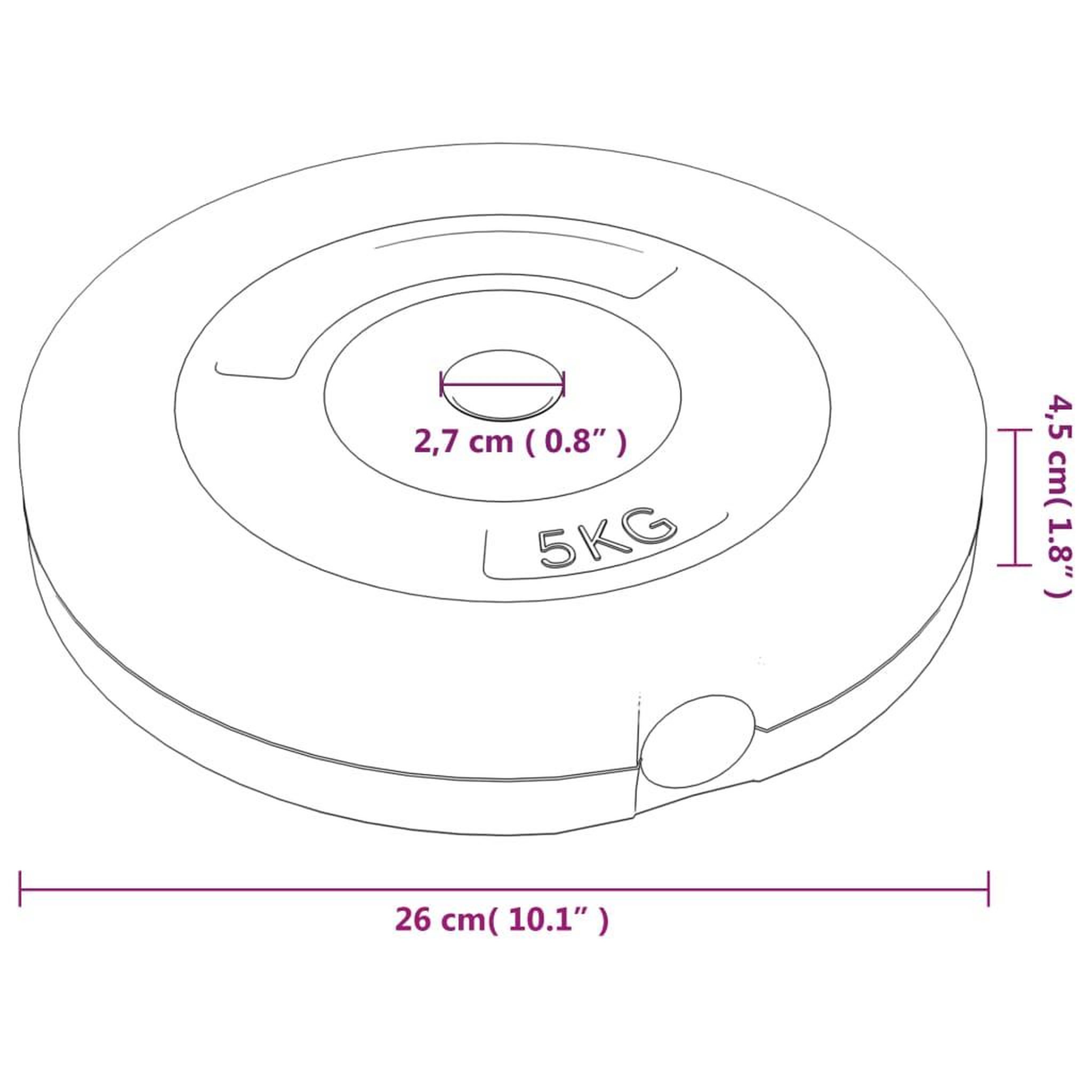 Voir la diapositive 6 : VIDAXL Plaques de poids 4 pcs 30 kg Beton