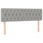 Voir la diapositive 4 : VIDAXL Tete de lit a LED Gris clair 144x7x78/88 cm Tissu