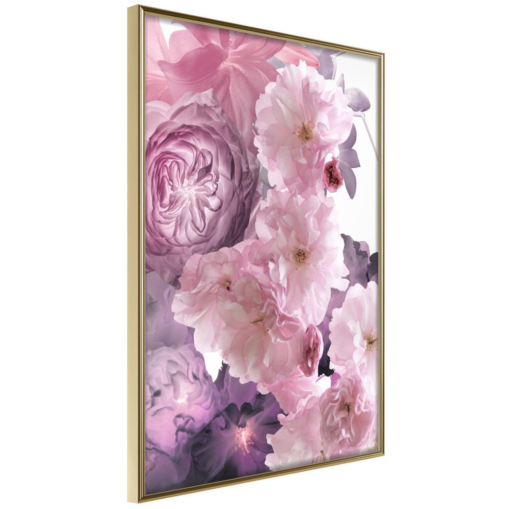 Paris Prix Affiche murale encadrée  pink bouquet