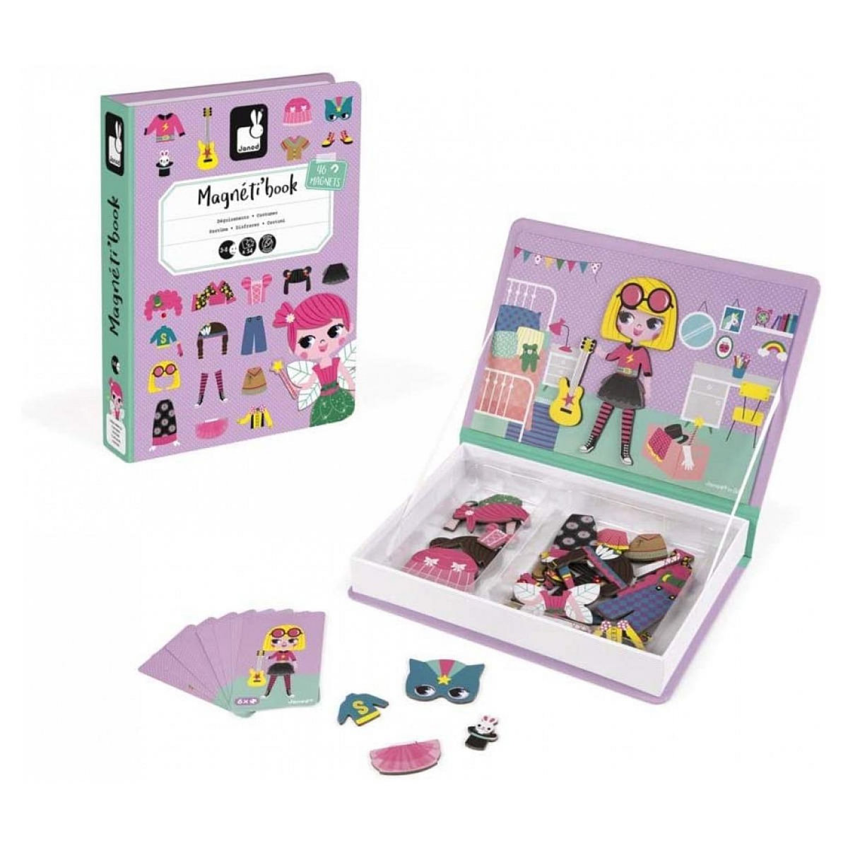 Juratoys-Janod Magneti book deguisements fille