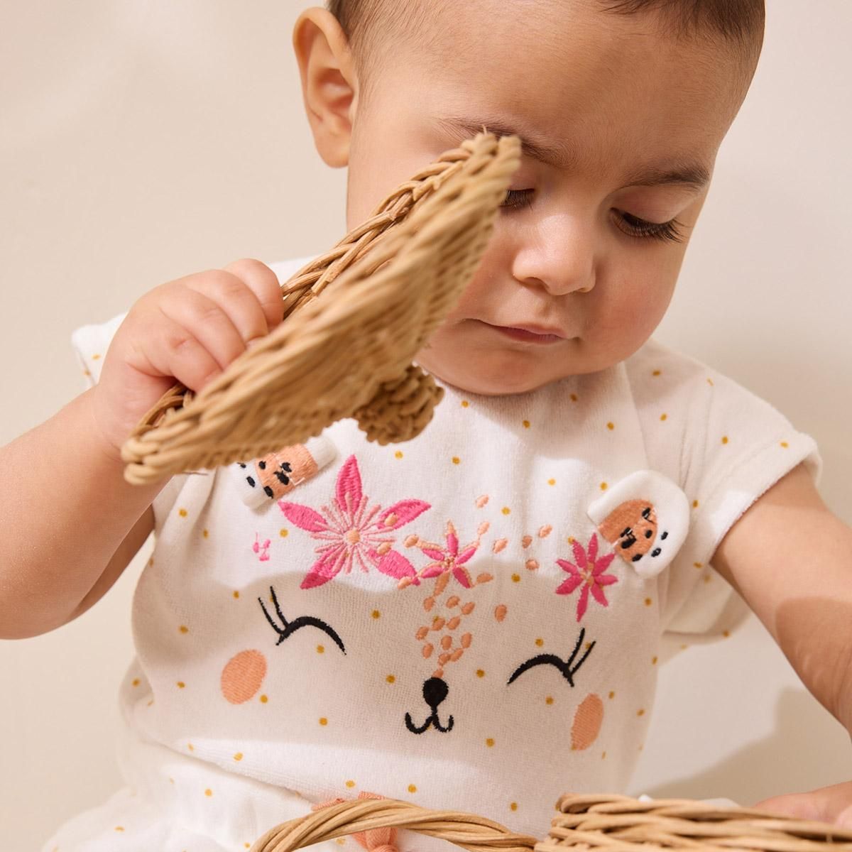 Petit Béguin Combishort bébé en éponge Bahamas
