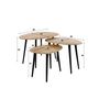Voir la diapositive 6 : LISA DESIGN Kota - lot de 3 tables basses - bois massif d'acacia