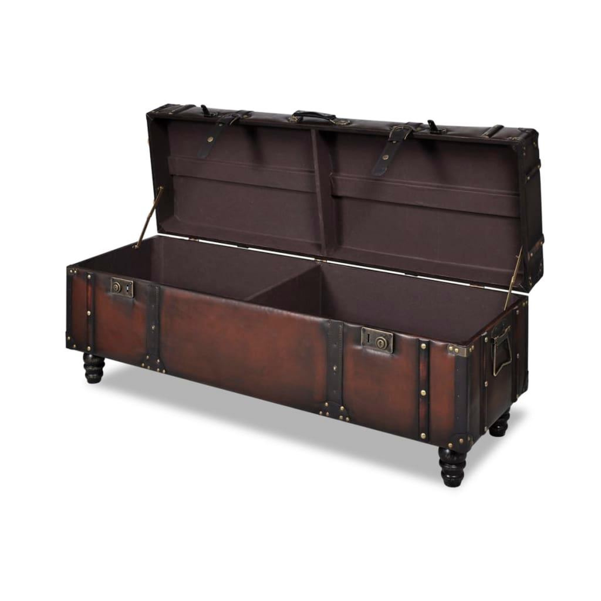 Voir la diapositive 5 : VIDAXL Ensemble de bancs de rangement 3 pcs marron