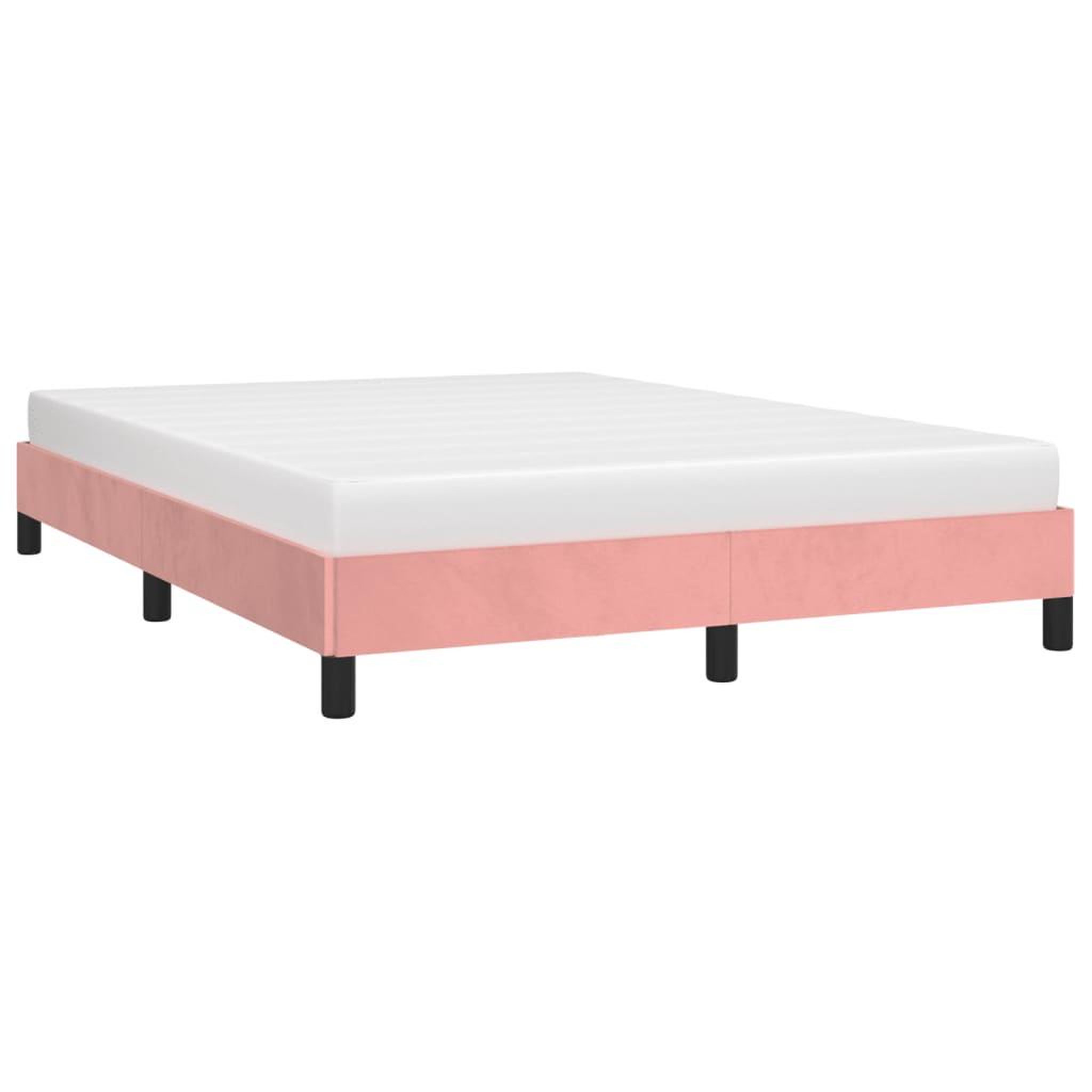 Voir la diapositive 4 : VIDAXL Cadre de lit sans matelas rose 140x190 cm velours