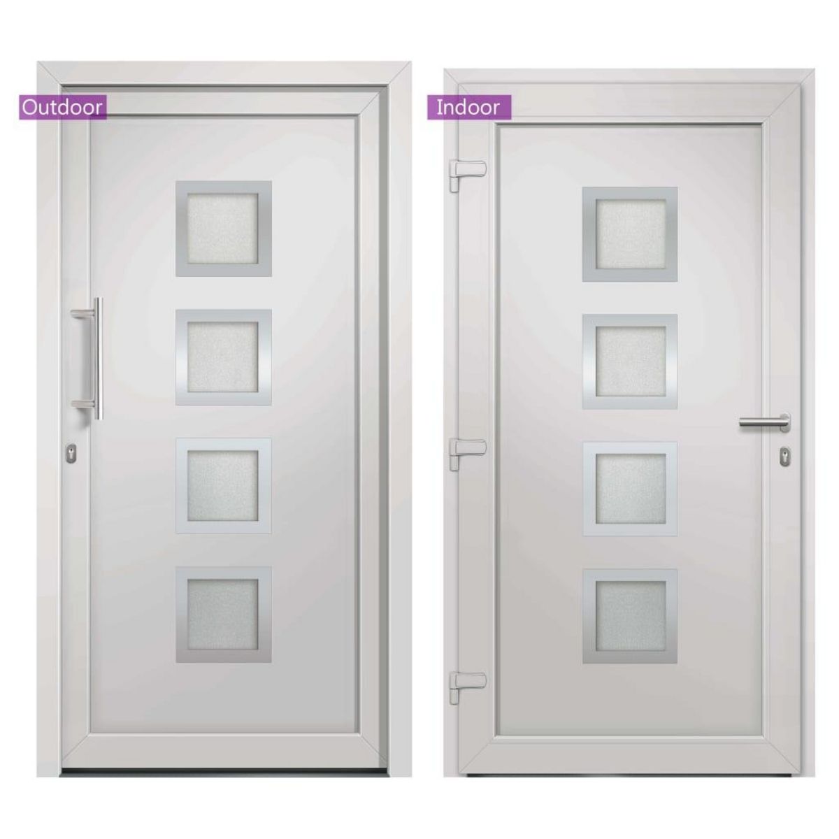 VIDAXL Porte d'entree Blanc 108x208 cm