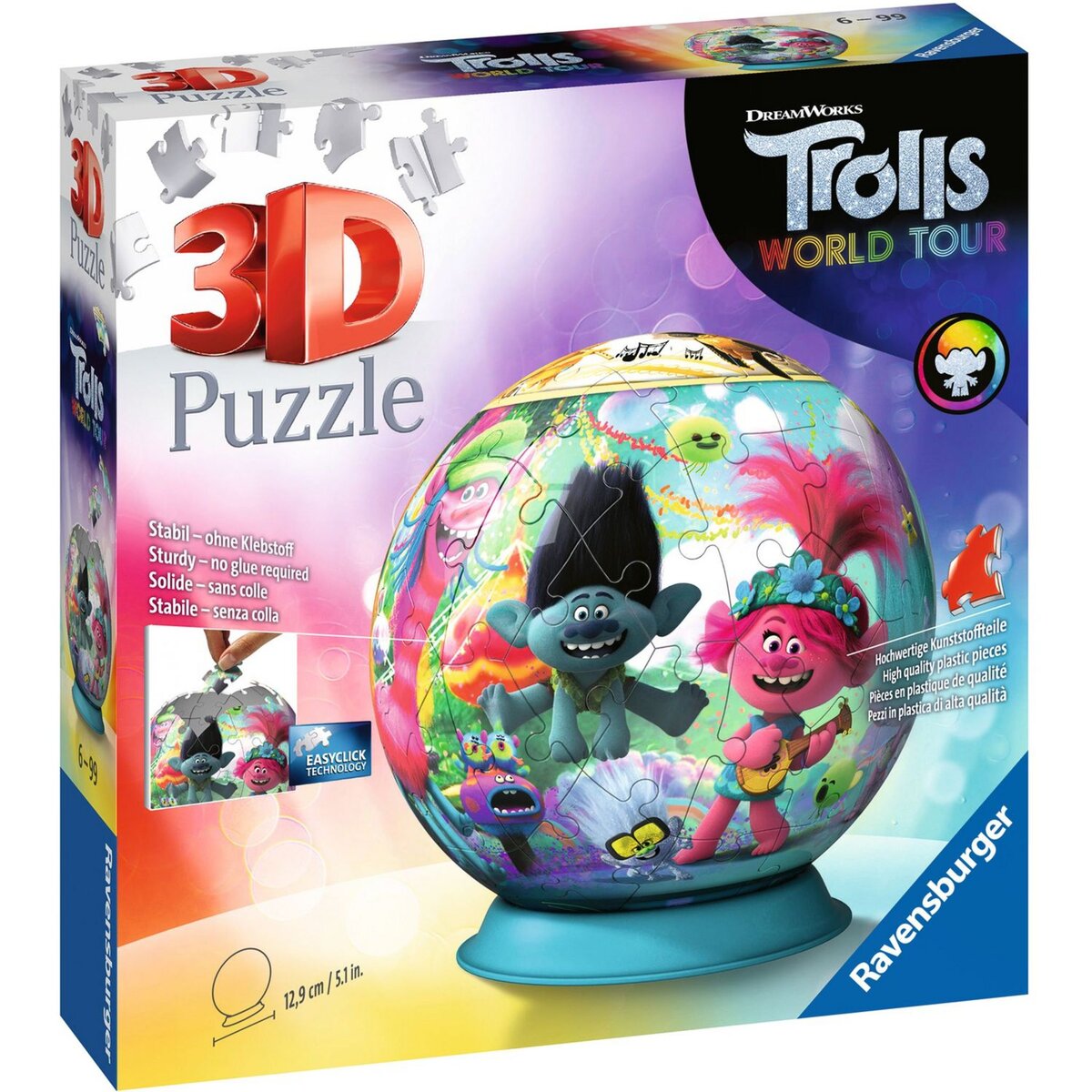 Puzzle 3D Ball 72 pièces - Trolls 2