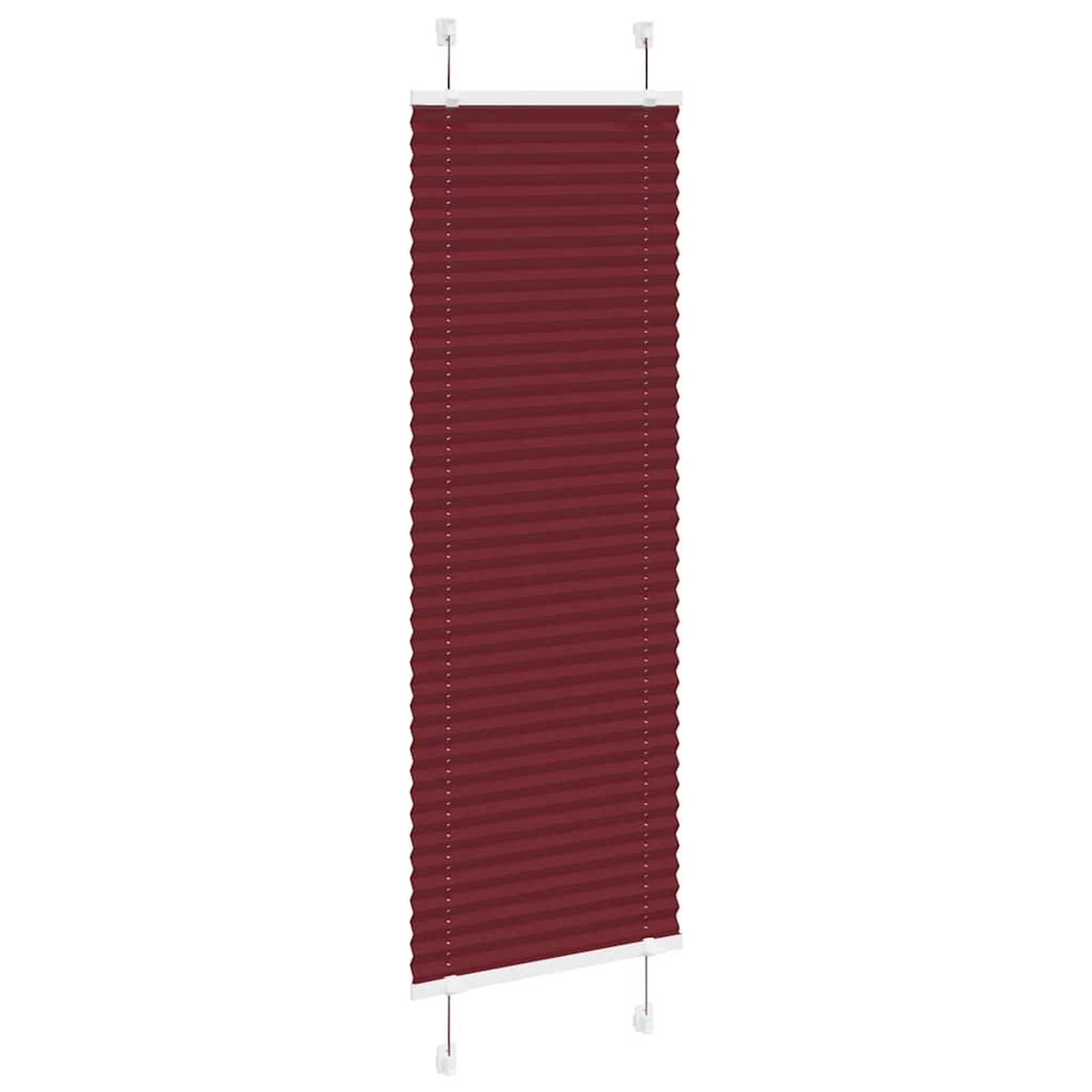 Voir la diapositive 3 : VIDAXL Store plisse rouge bordeaux 45x150 cm largeur du tissu 44,4 cm