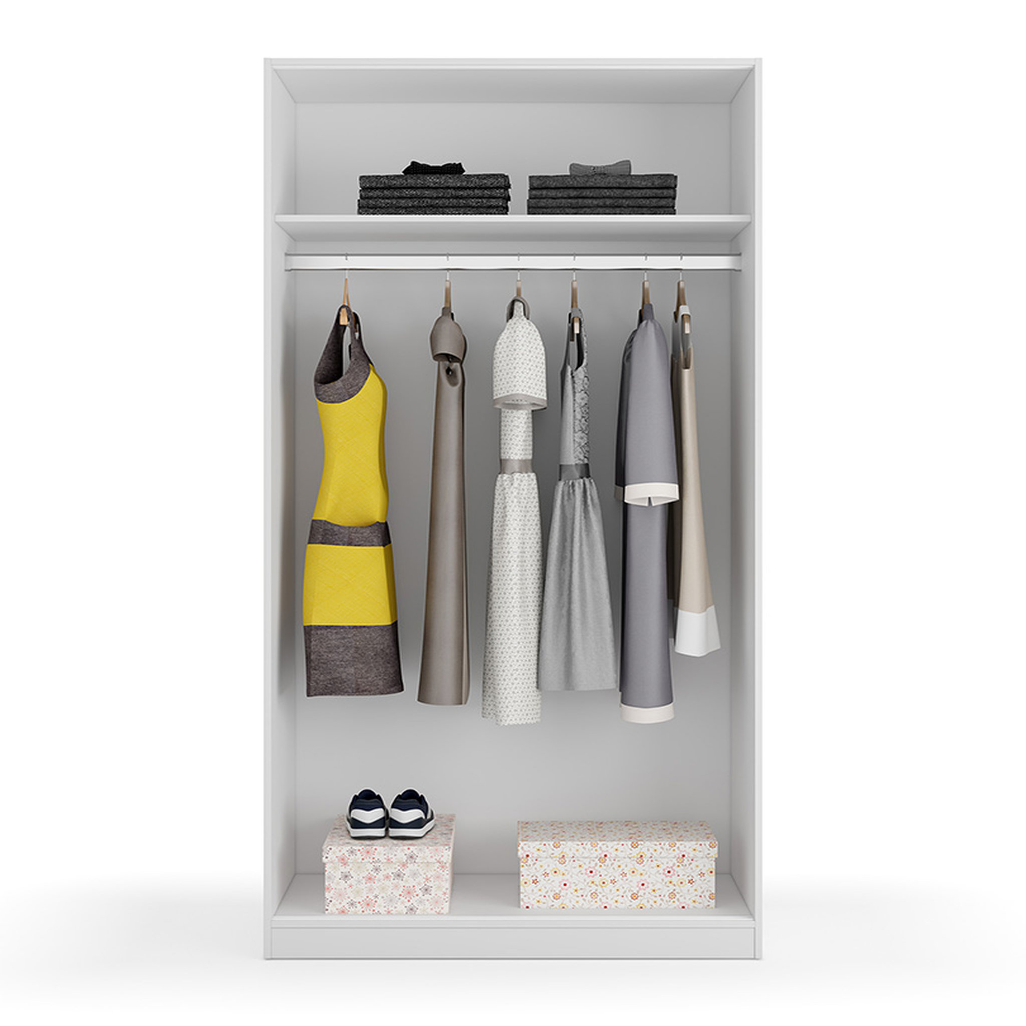 Voir la diapositive 5 : Armoire 2 Portes Coulissantes  L 100 x H 200cm 