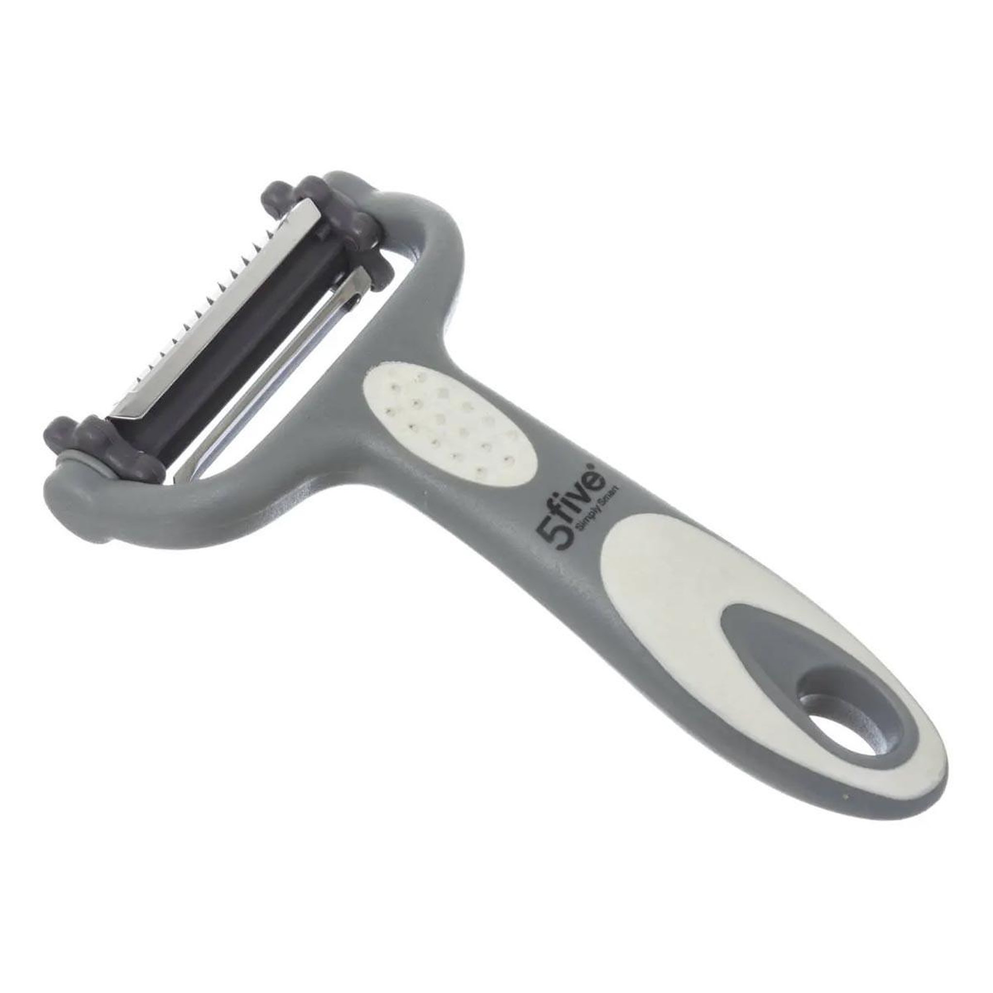 FIVE Éplucheur 3 lames en acier  rasoir  15cm gris