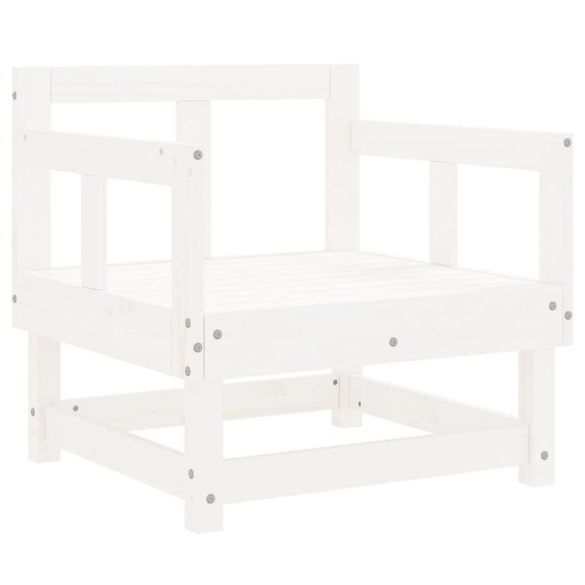 VIDAXL Chaises de jardin lot de 2 blanc bois massif de pin