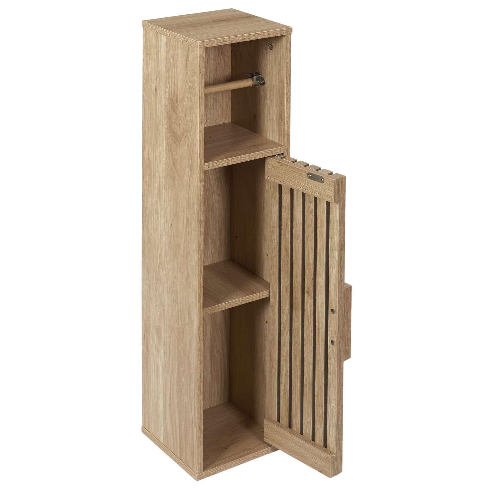 Voir la diapositive 4 : The Home Deco Factory Meuble dérouleur de papier toilette saulk - marron