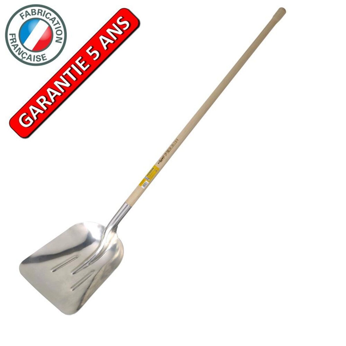 OUTILS PERRIN Pelle à neige extra creuse alu manche pomme 1,20 m, outil pour le déneigement et agricole