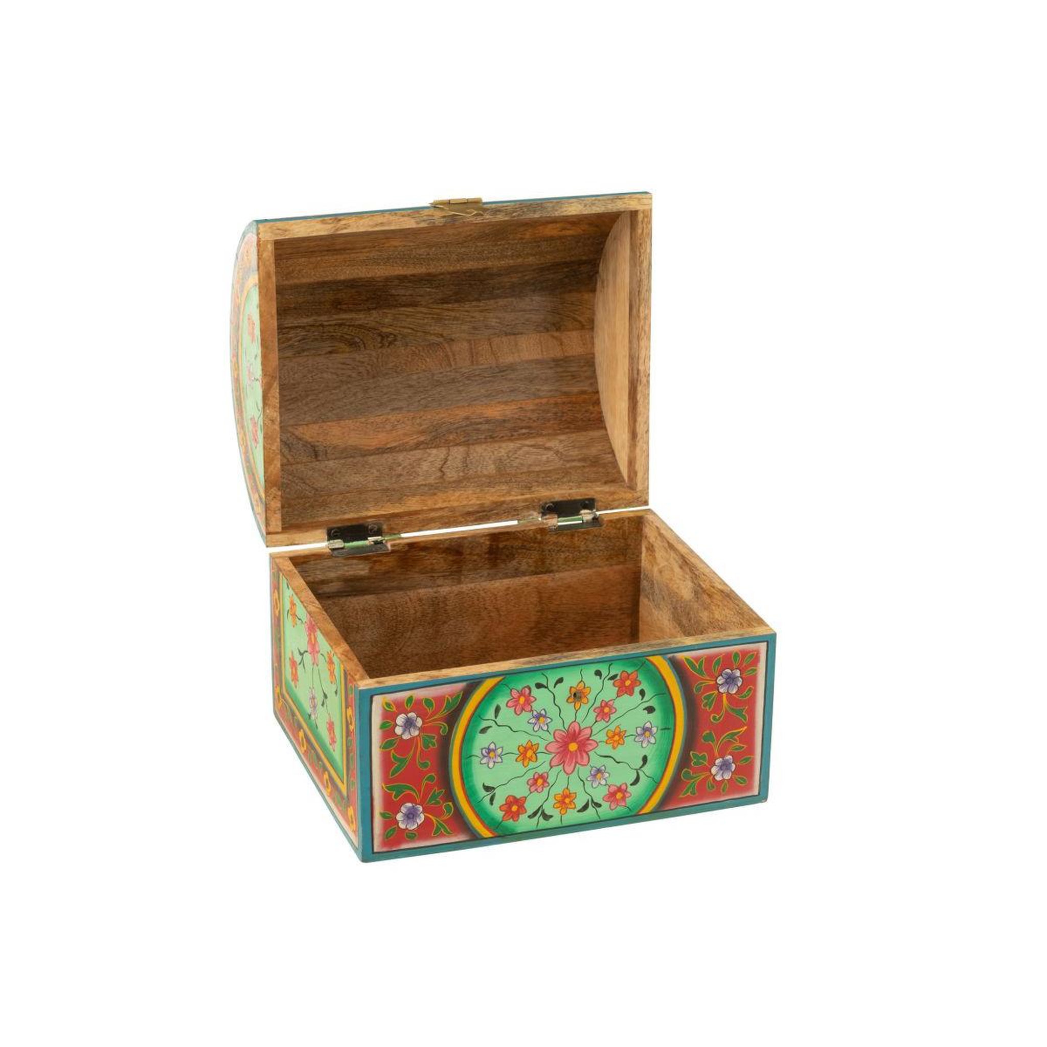 Voir la diapositive 2 : J-LINE Boîte déco  mumbai  28cm multicolore