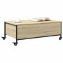 Voir la diapositive 4 : VIDAXL Table basse avec roulettes chêne sonoma bois d ingénierie