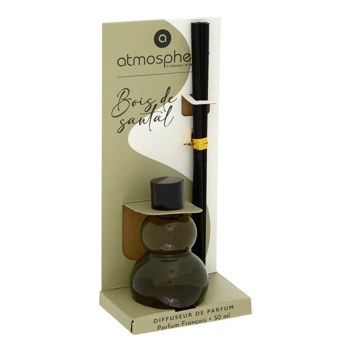 ATMOSPHERA Diffuseur de Parfum en Verre  Hanae  50ml Bois de Santal