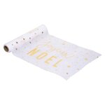 ATMOSPHERA Chemin de Table Noël  La Maison  28x500cm Blanc & Or