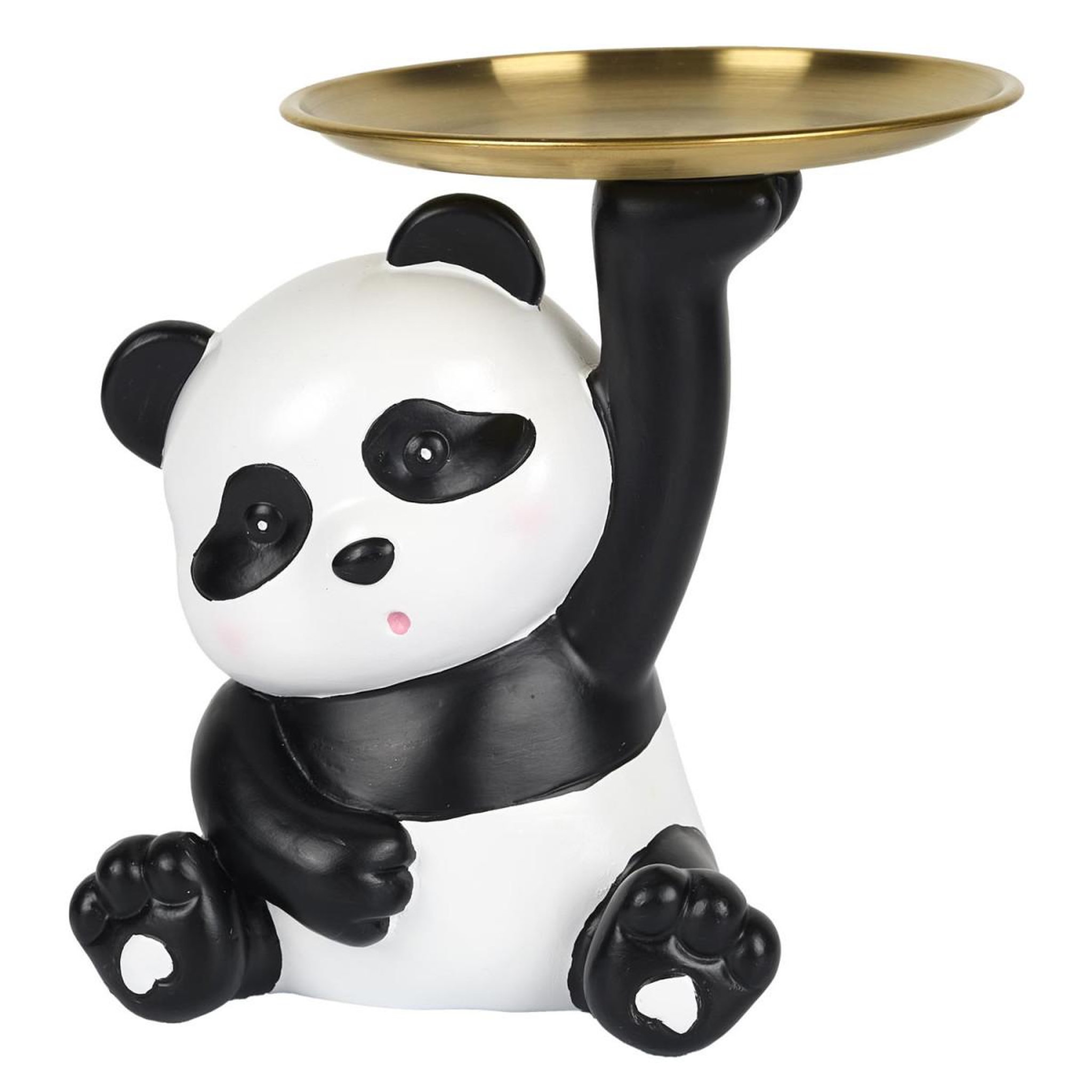 The concept Factory Vide-poche statue panda  kawaii  20cm noir & blanc