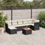 Voir la diapositive 1 : VIDAXL Salon de jardin 8 pcs avec coussins noir resine tressee