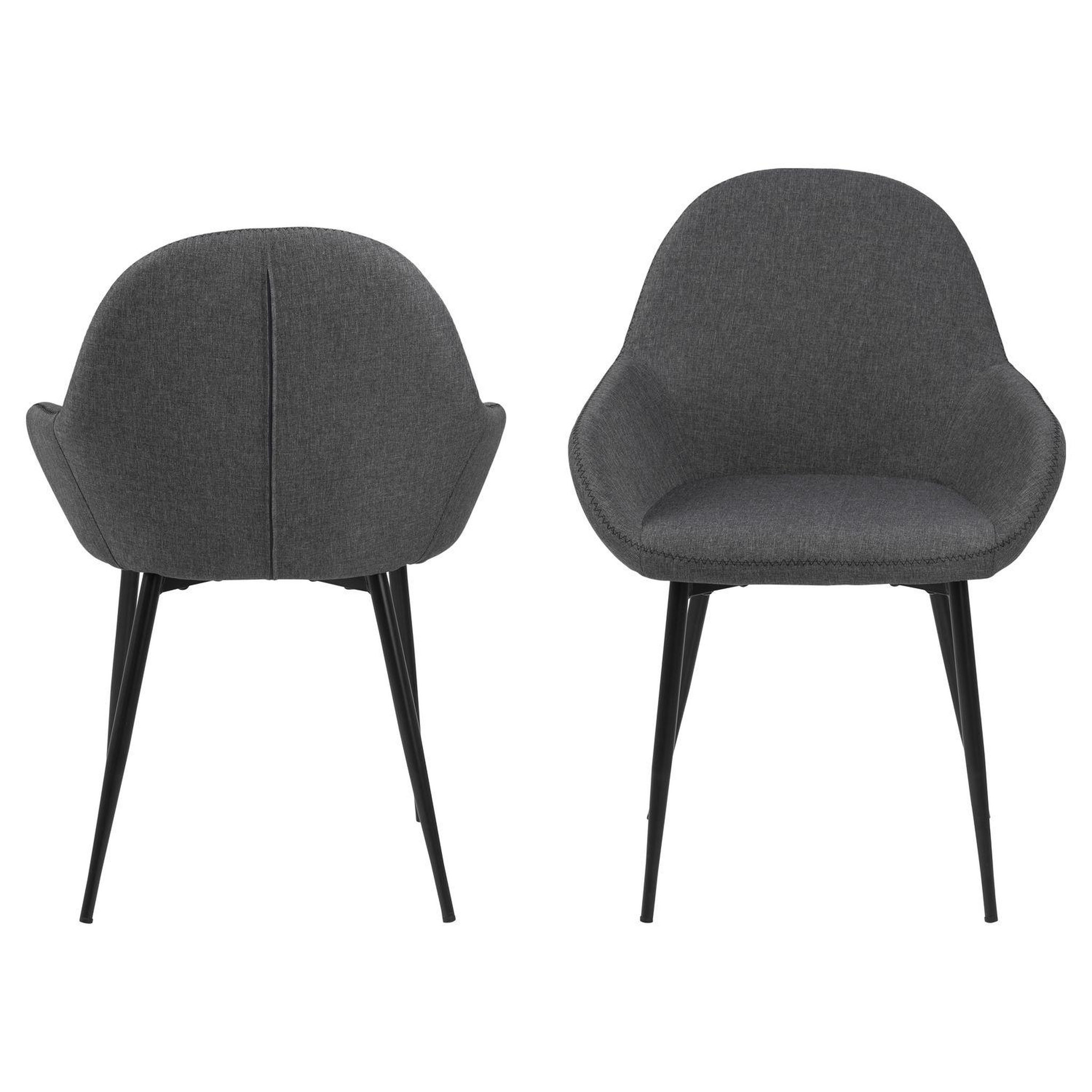 Voir la diapositive 4 : TOILINUX Lot de 2 Chaises de salle à manger Candice avec accoudoirs