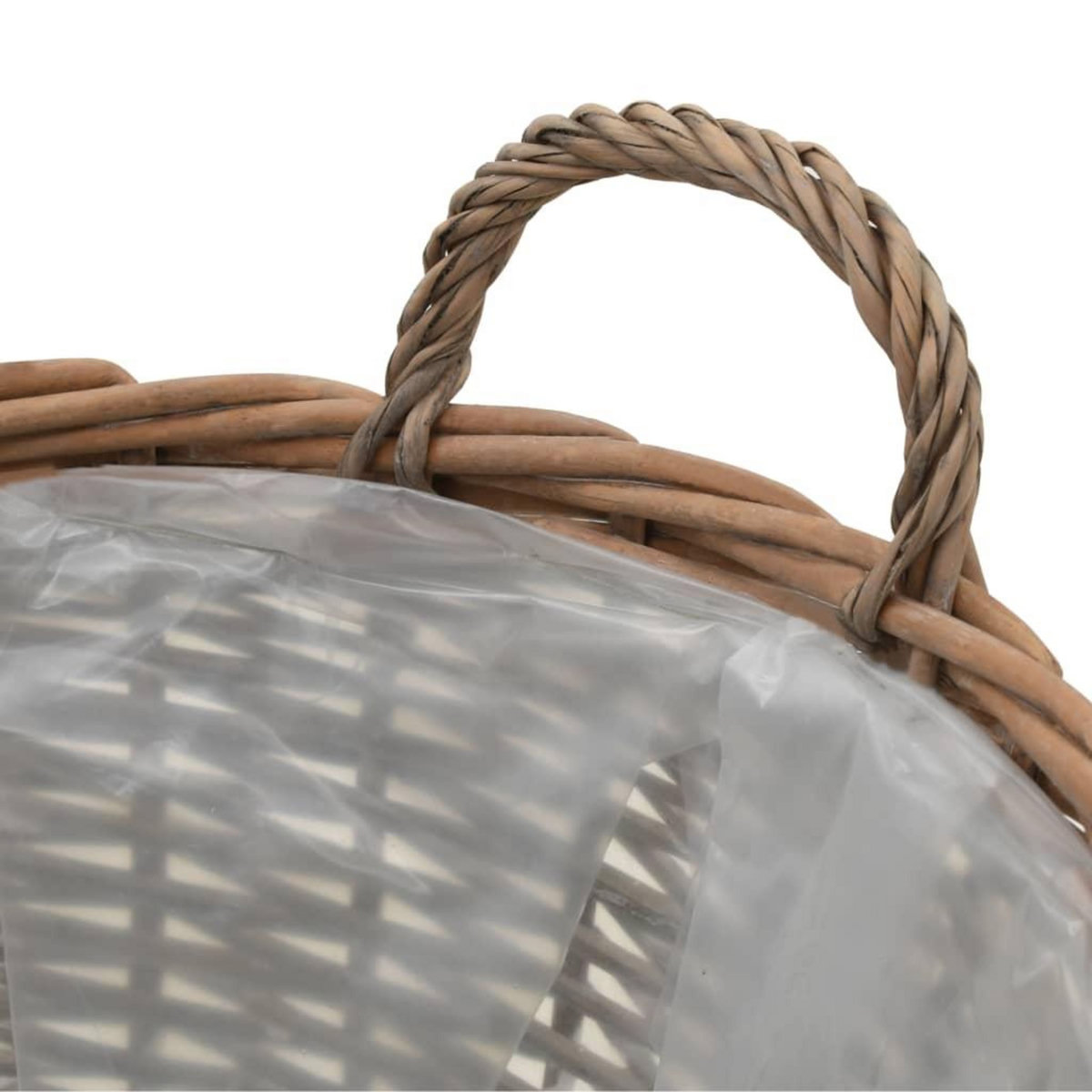 VIDAXL Lits sureleves 4 pcs Osier avec doublure en PE