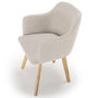 Voir la diapositive 3 : Paris Prix Chaise Scandinave en Tissu  Sweet Color  76cm Beige