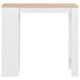 Voir la diapositive 2 : VIDAXL Table de bar avec etagere Blanc 110x50x103 cm