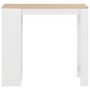 Voir la diapositive 2 : VIDAXL Table de bar avec etagere Blanc 110x50x103 cm