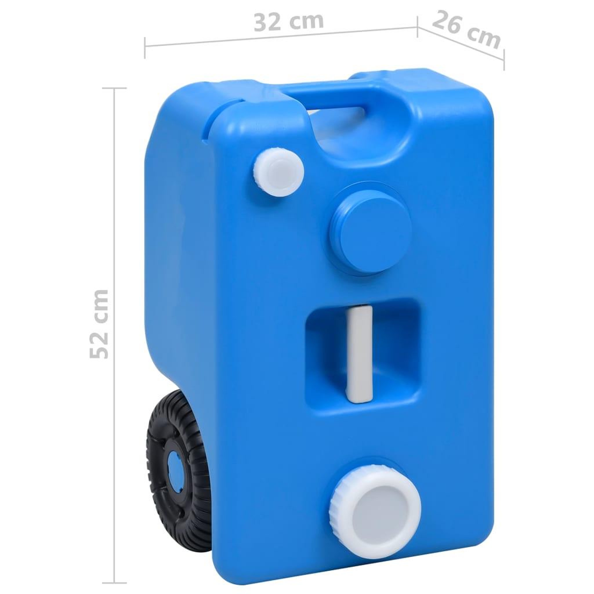 Voir la diapositive 6 : VIDAXL Reservoir d'eau sur roues pour camping 25 L Bleu