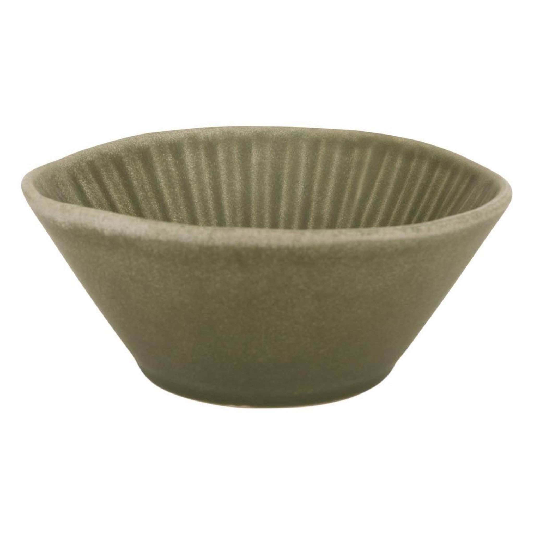 Voir la diapositive 2 : SECRET DE GOURMET Lot de 6 coupelles en faïence  nyero  14cm vert