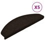 Voir la diapositive 2 : VIDAXL Tapis autoadhesifs de marches 5 pcs Marron 65x21x4cm Aiguillete