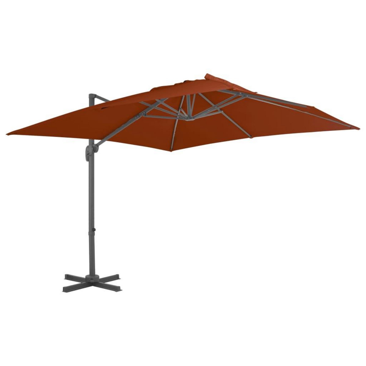 VIDAXL Parasol de jardin en porte-a-faux avec mat en aluminium