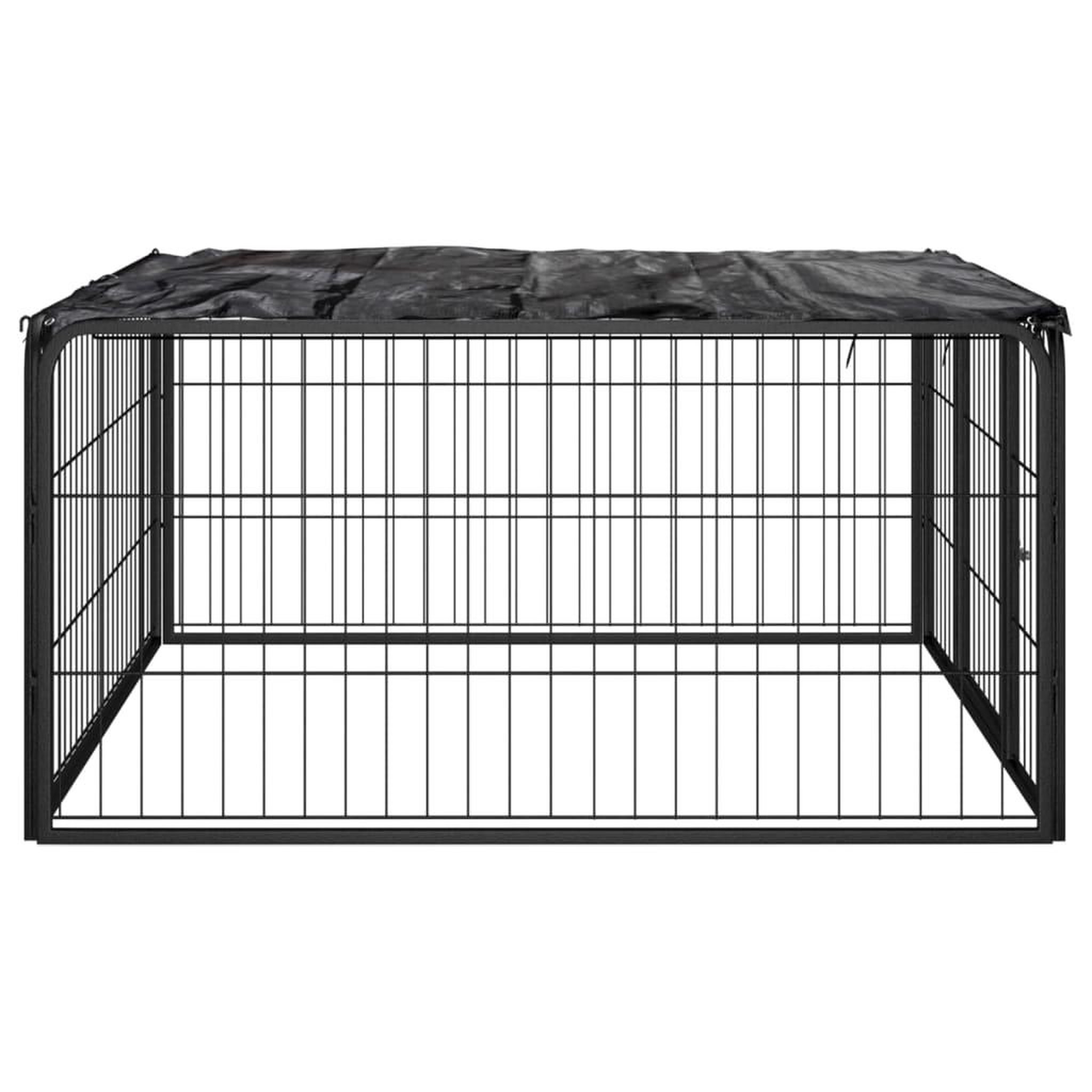 Voir la diapositive 3 : VIDAXL Parc pour chien 4 panneaux Noir 100x50cm Acier enduit de poudre