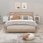 VIDAXL Tables de chevet murales 2 pcs Blanc brillant 50x30x47 cm