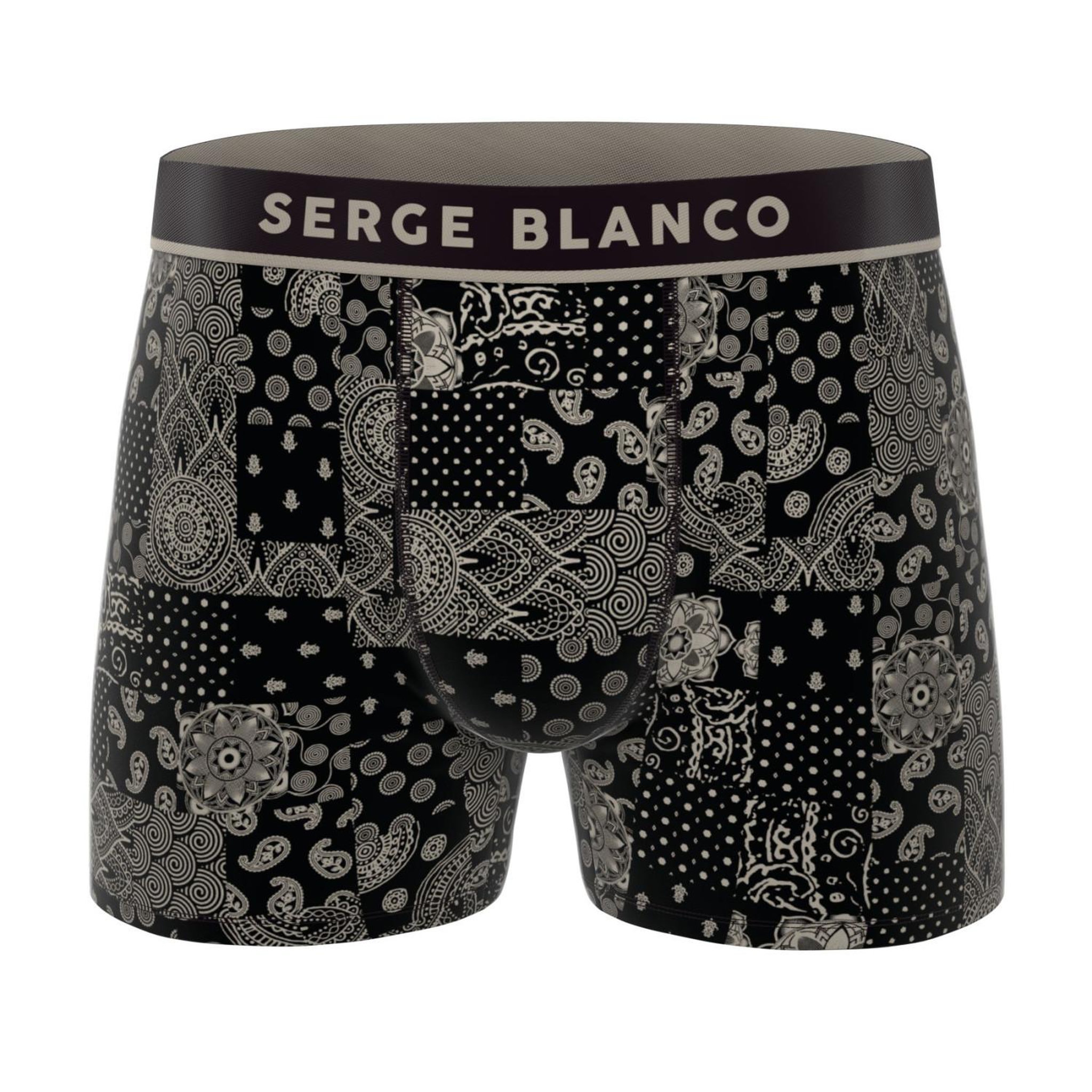 Voir la diapositive 3 : SERGE BLANCO Lot de 3 boxers homme Sublimation