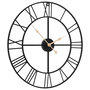 Voir la diapositive 3 : VIDAXL Horloge murale noir Ø50 cm fer