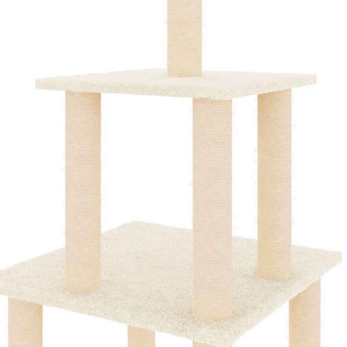 VIDAXL Arbre a chat avec griffoirs en sisal creme 111 cm
