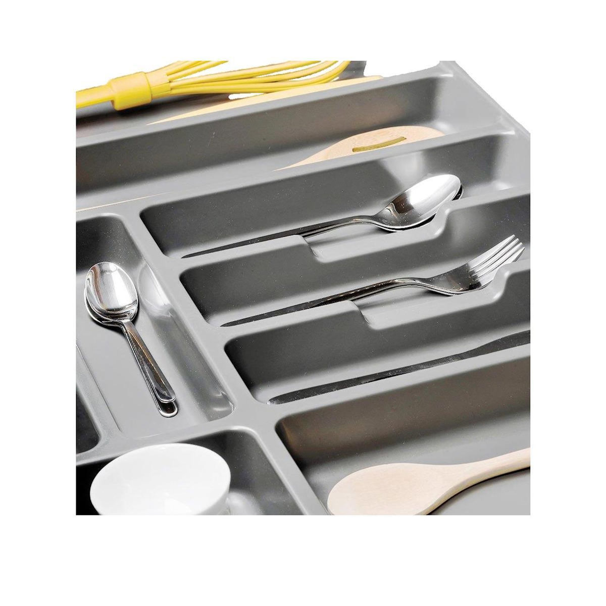 Emuca 8329421 Range couverts Optima pour tiroir universel, module 450mm, Plastique, Gris