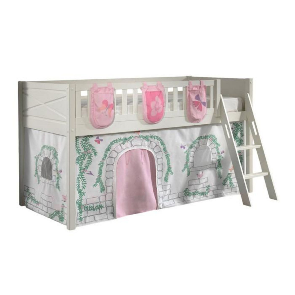 Paris Prix Lit Enfant Tente & 3 Pochettes  Scott Birdy  90x200cm Blanc