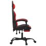 Voir la diapositive 4 : VIDAXL Chaise de jeu avec repose-pied Noir et rouge Similicuir