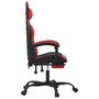 Voir la diapositive 4 : VIDAXL Chaise de jeu avec repose-pied Noir et rouge Similicuir