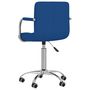 Voir la diapositive 4 : VIDAXL Chaise pivotante de salle a manger Bleu Tissu