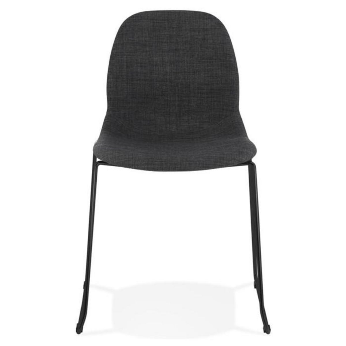 Paris Prix Chaise Design en Tissu  Sluna  85cm Gris & Noir