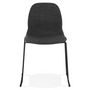 Voir la diapositive 2 : Paris Prix Chaise Design en Tissu  Sluna  85cm Gris & Noir
