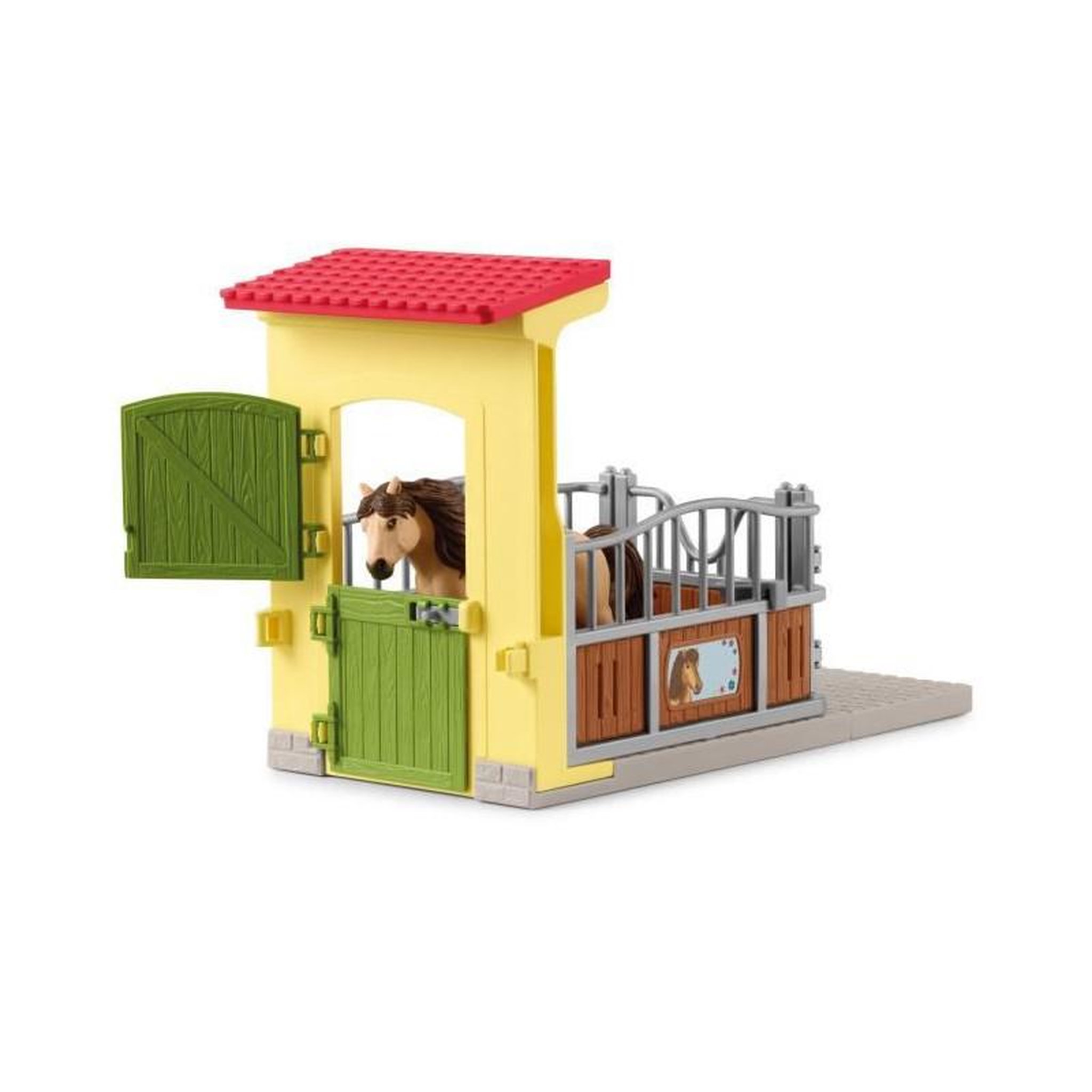 Voir la diapositive 2 : Schleich SCHLEICH - Box avec Poney Icelandais - Extension Ferme Educative - 42609 - Gamme Farm World