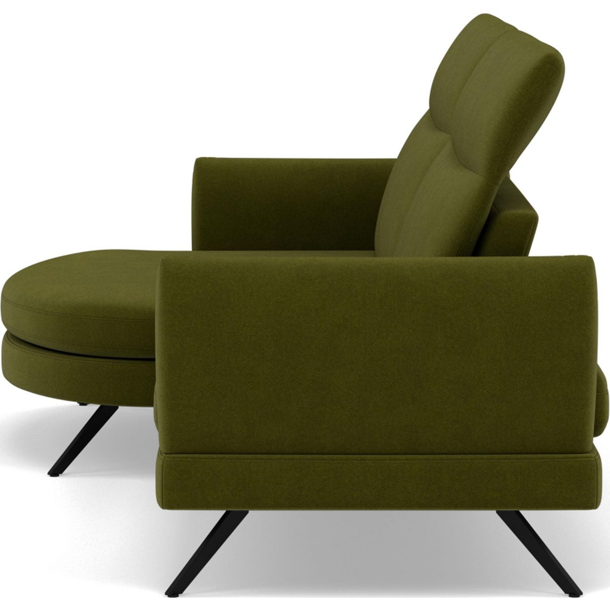 LISA DESIGN Terry - canapé d'angle gauche 4 places avec têtières réglables en tissu texturé