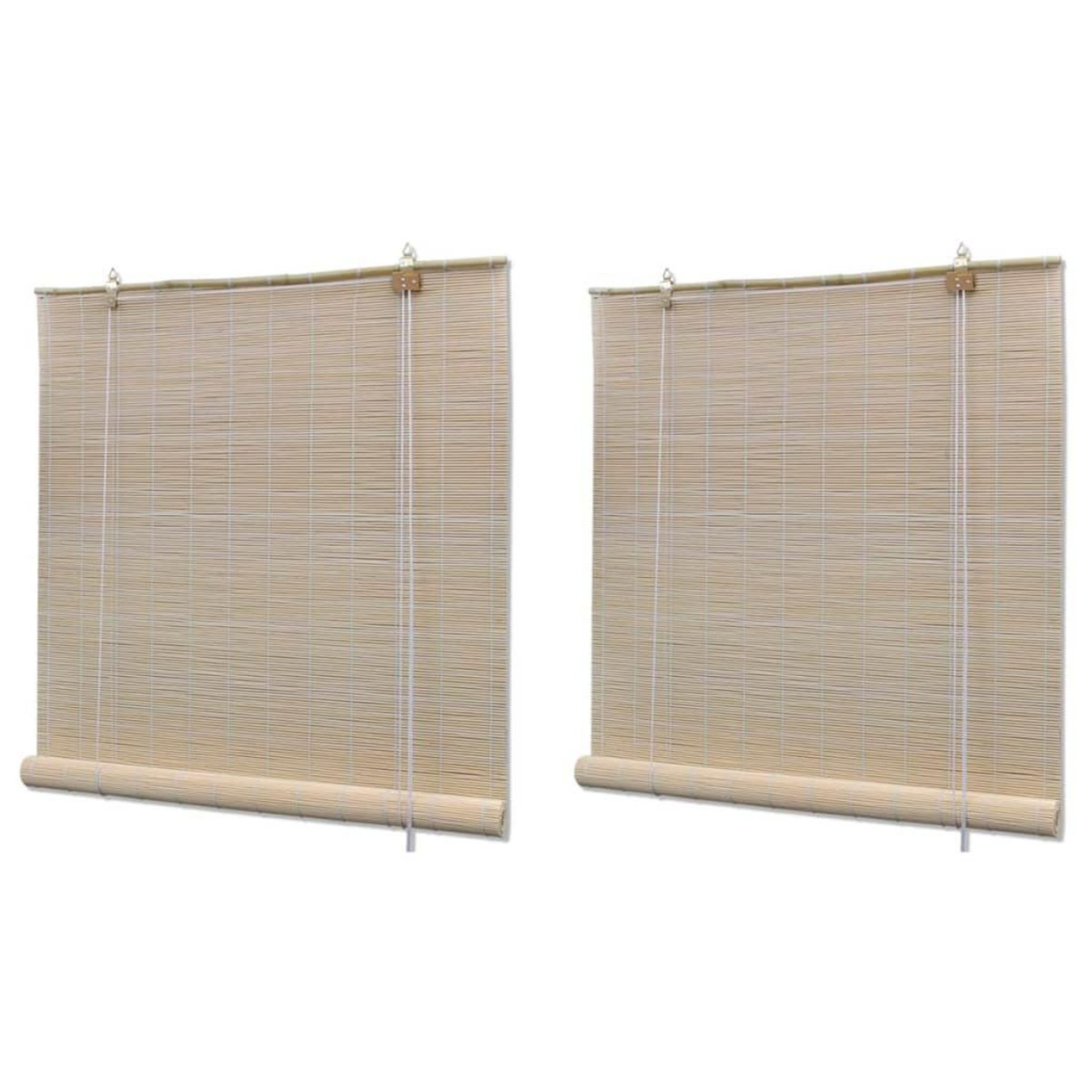 VIDAXL Stores a rouleau Bambou naturel 2 pcs 120x160 cm