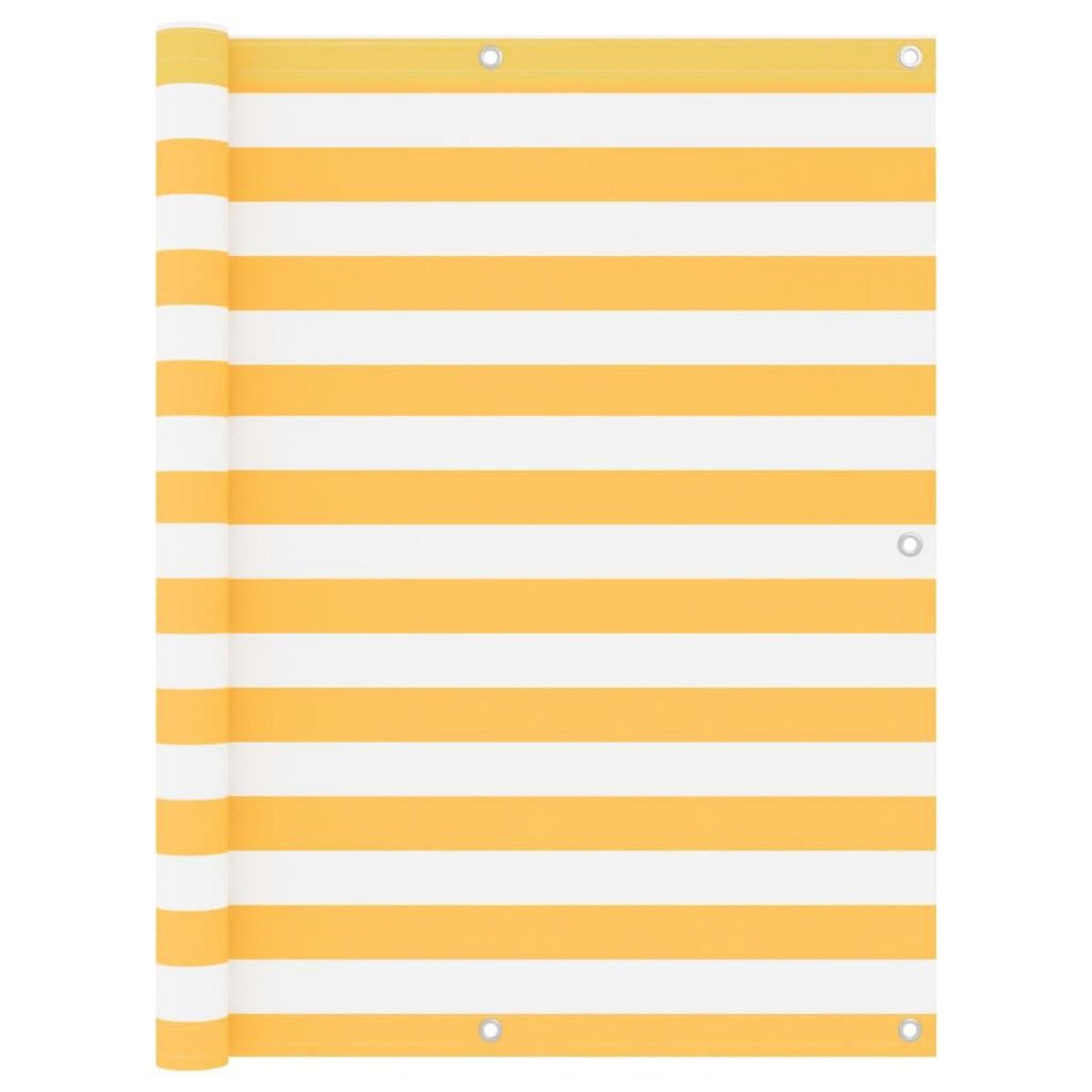 VIDAXL Ecran de balcon Blanc et jaune 120x400 cm Tissu Oxford